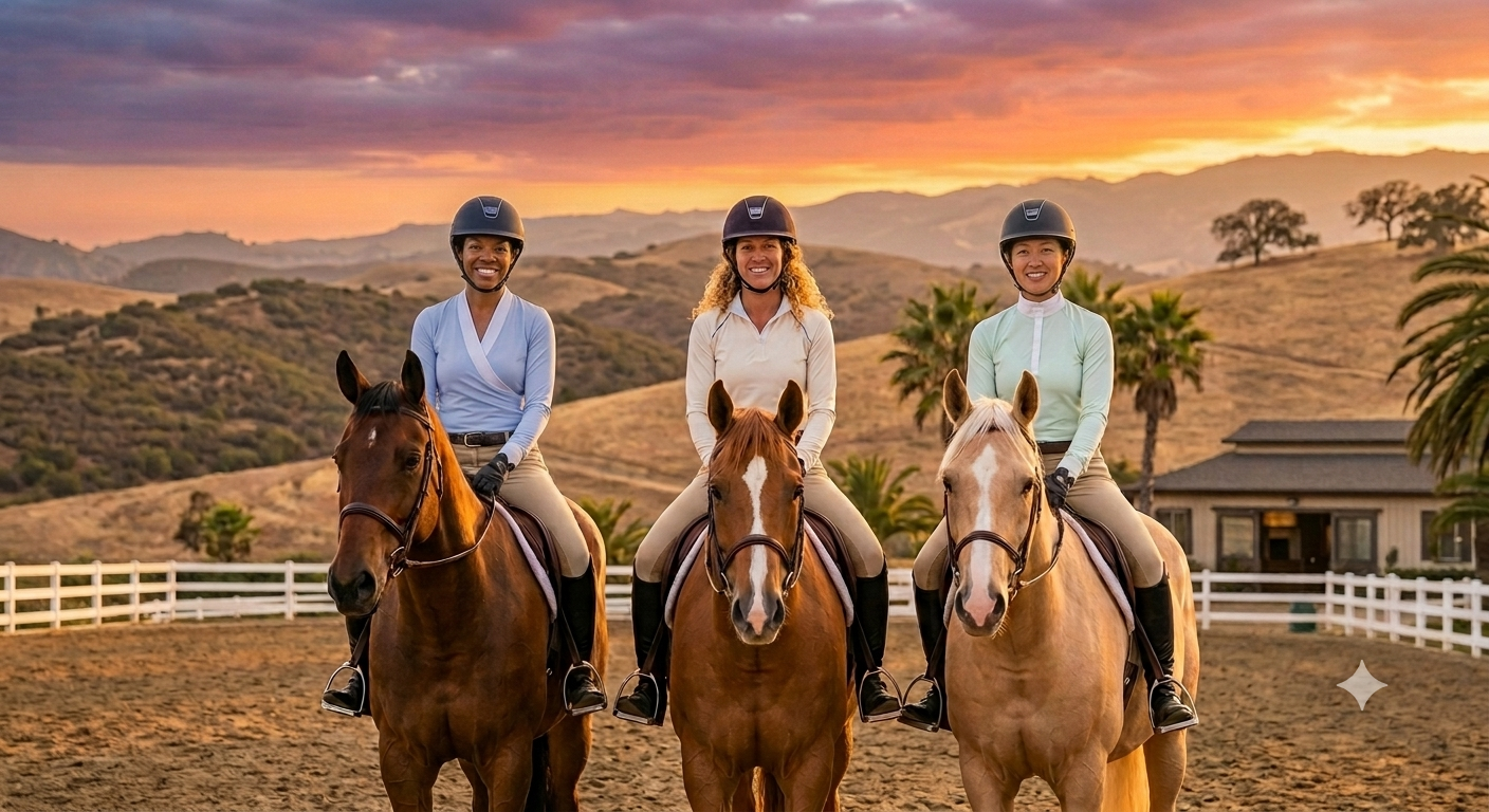 Riders together at Carmel Creek Ranch