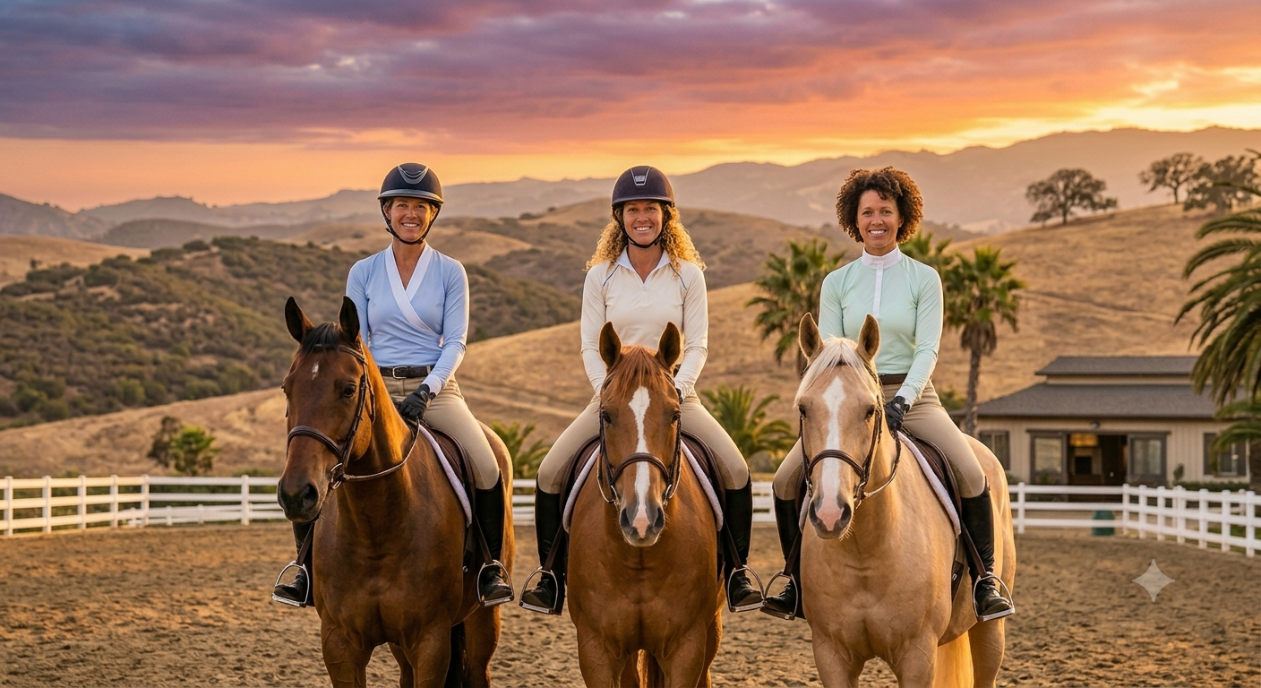 Riders together at Carmel Creek Ranch